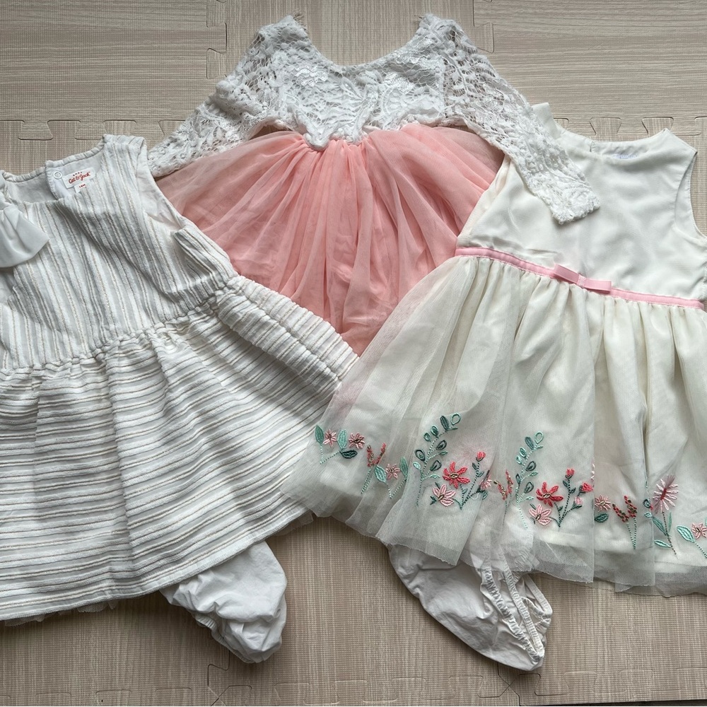 Baby girl special occasion dresses size 18 months bundle of 3 dresses